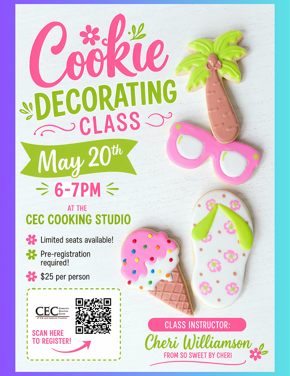 Cookie Decorating Class May 20th At CEC