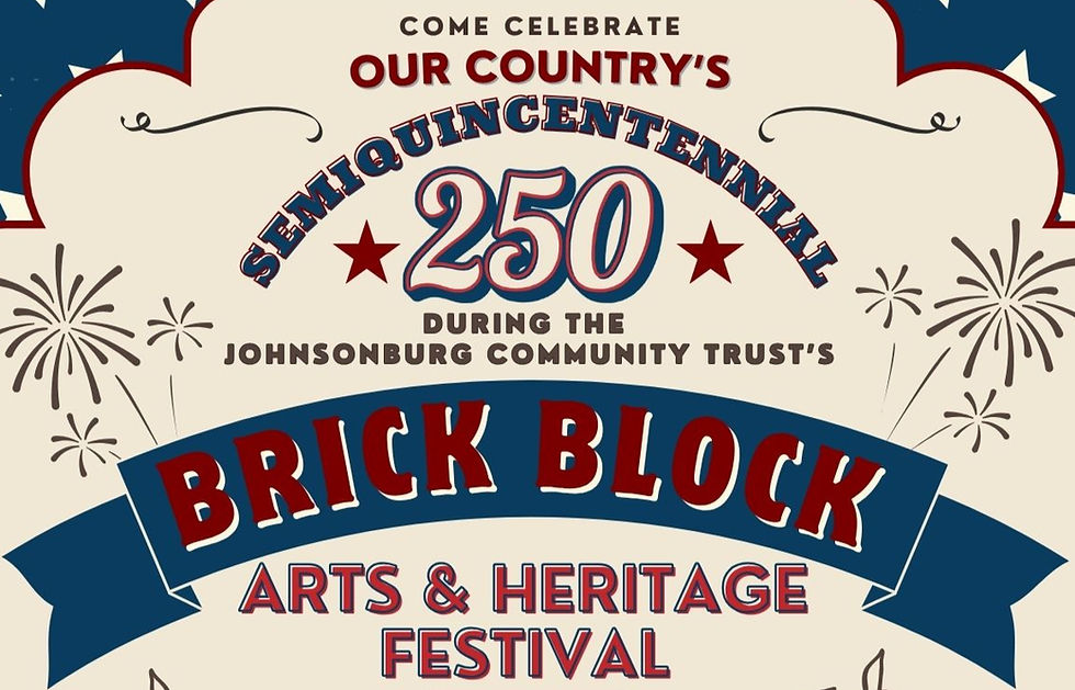 Latest On 2026 Brick Block Arts & Heritage Festival In Johnsonburg July 10th and 11th