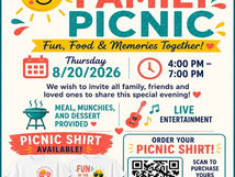 First Annual Silver Creek Terrace Family Picnic August 20th