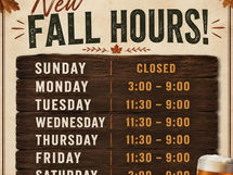 New Fall Hours At Casalis And The Dented Keg