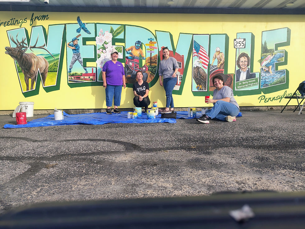 Weedville Community Comes Together to Bring a New Mural to Life