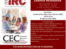 Resolving Workplace Conflict Training November 20th At CEC