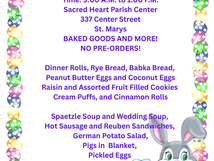 Sacred Heart Spring food Fest Saturday, March 28th