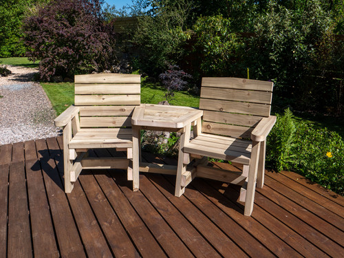 rustic garden love seat