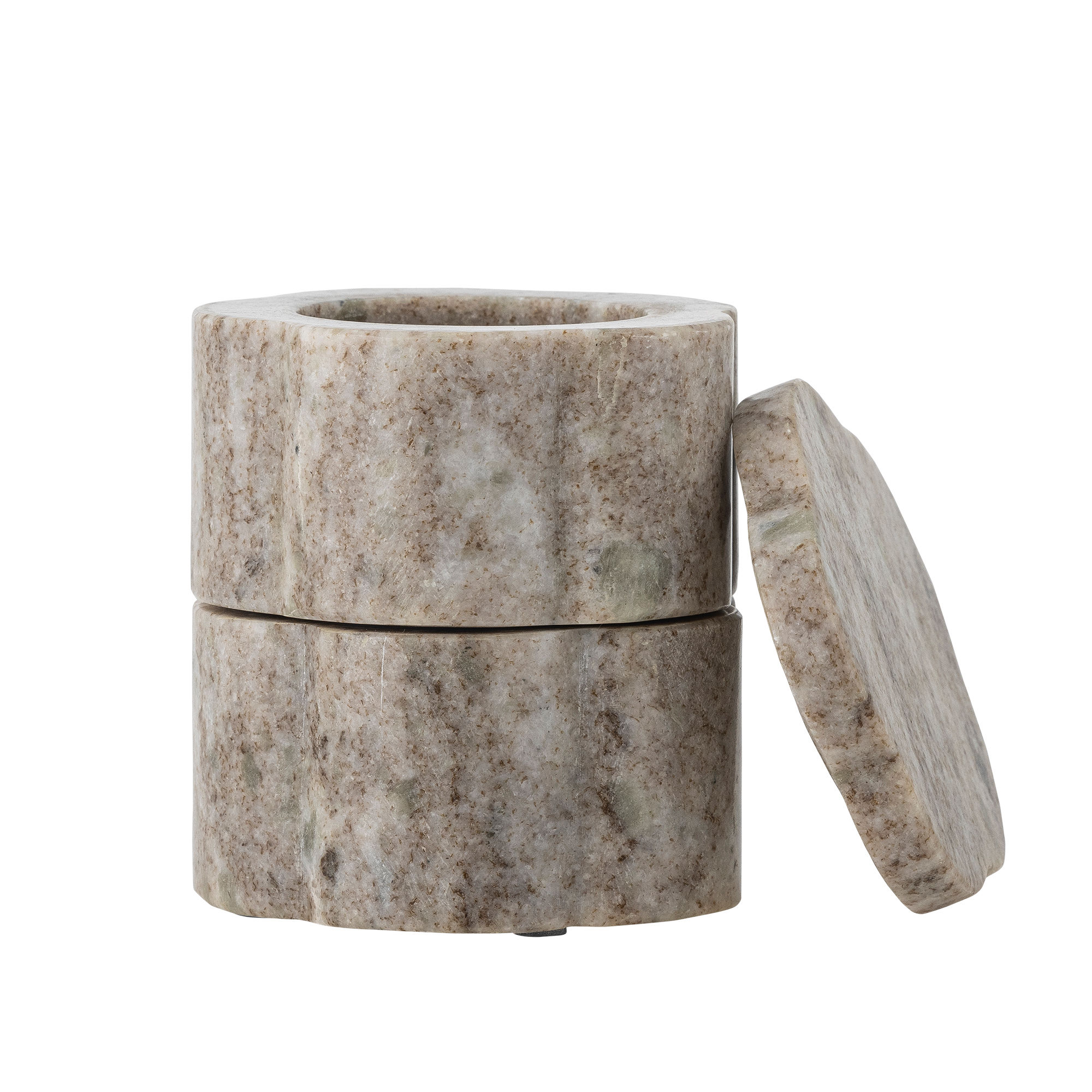 MARBLE STACKING JAR WITH LID