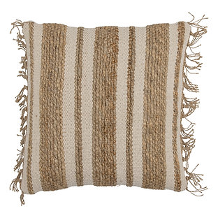 JUTE CUSHION, WHITE