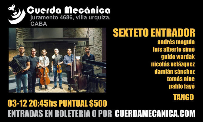 Sexteto entrador en la cuerda mecánica