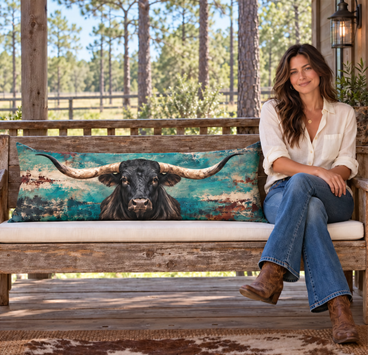 Longhorn Bull | Body Pillow