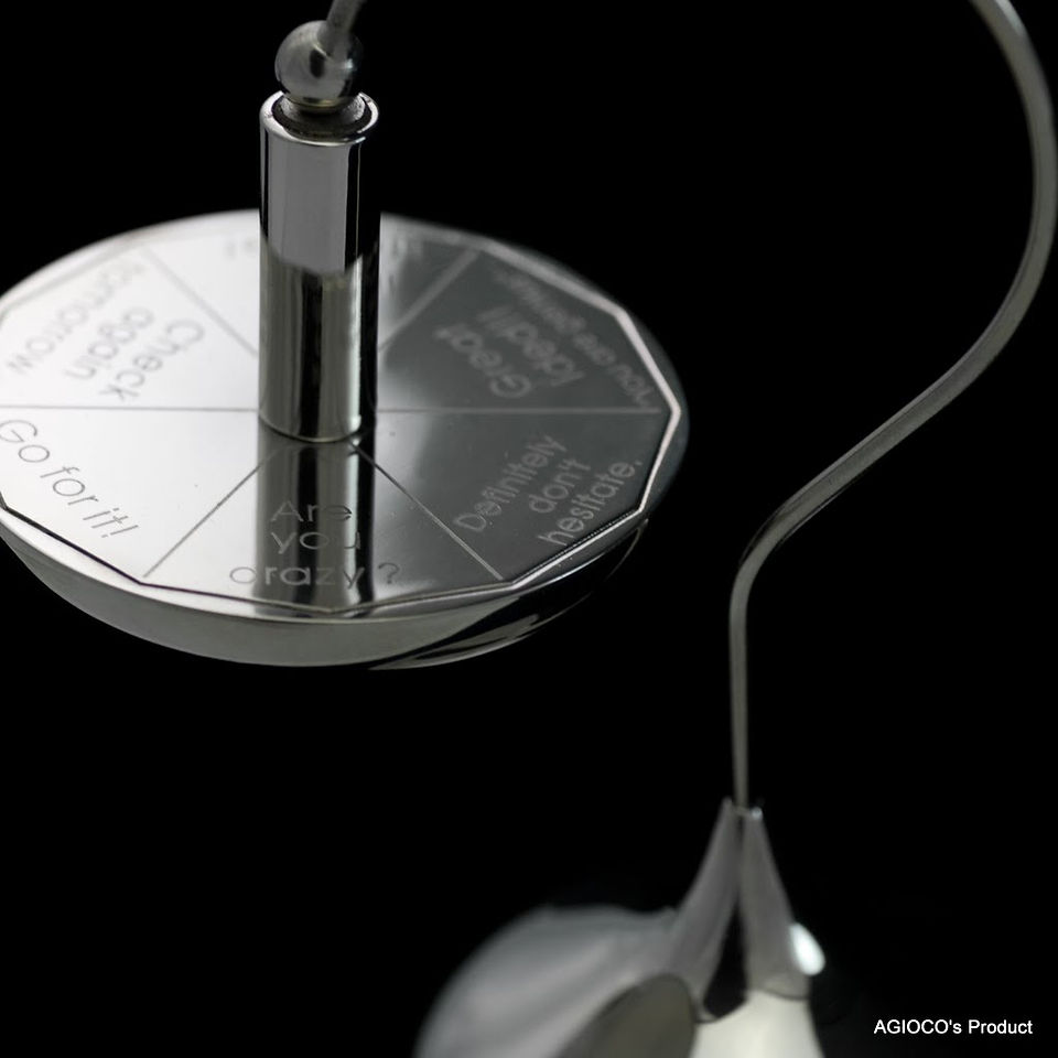 Spinning top magnetic stick on stand