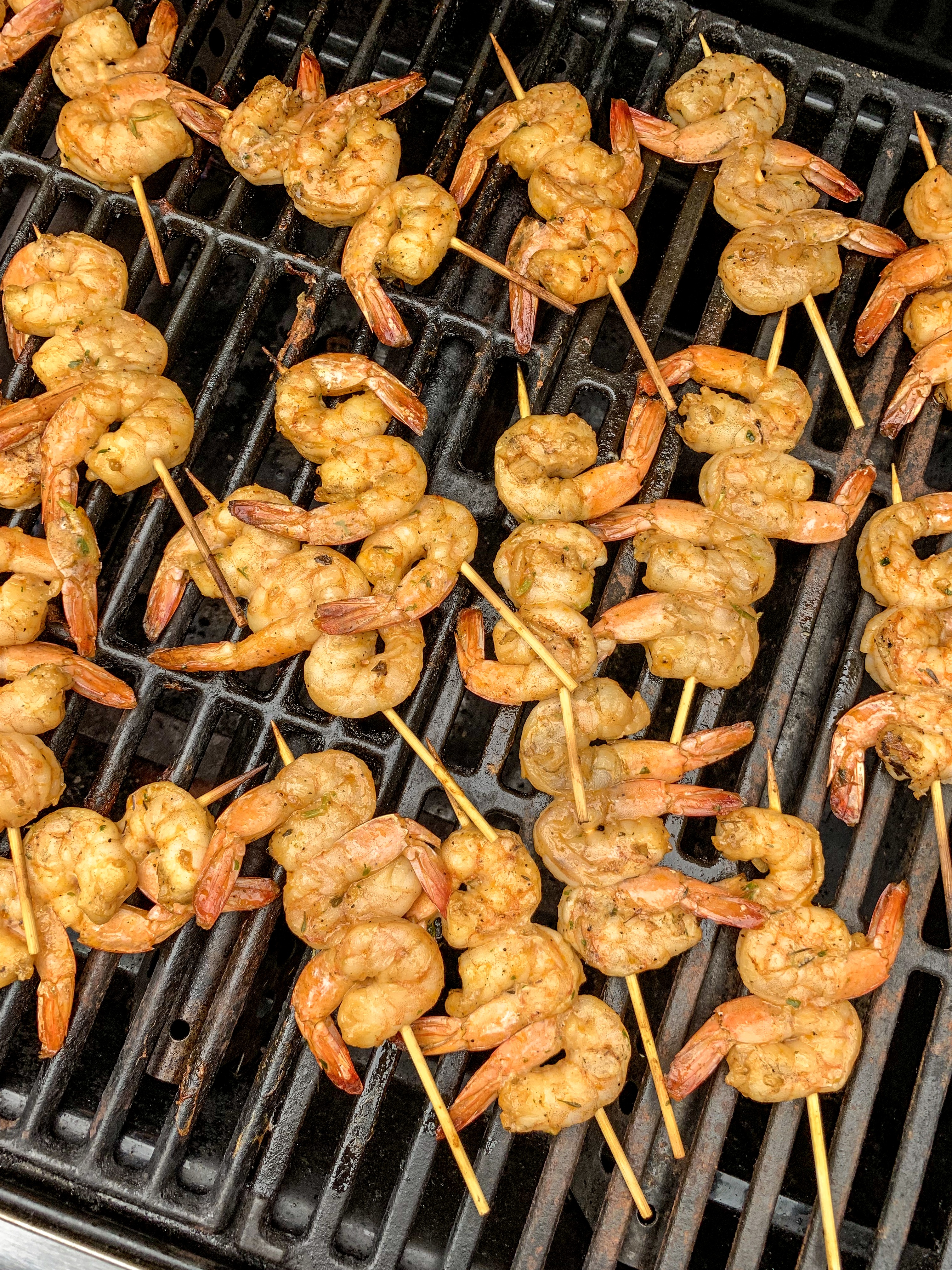 Blackened Hawaiian Shrimp skewers