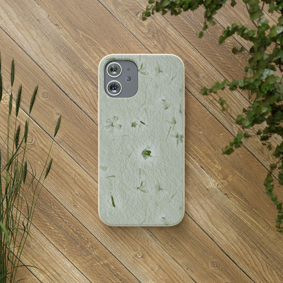 Thumbnail: Pressed Herbs Paper Phone Case - Eco-Friendly Pressed Flowers Aesthetic