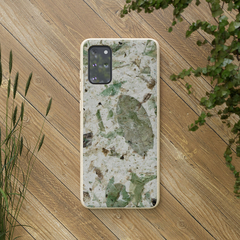 Thumbnail: Dried Herb Leaf Paper Phone Case - Eco-Friendly Pressed Flowers Aesthetic