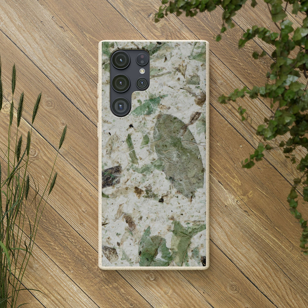 Thumbnail: Dried Herb Leaf Paper Phone Case - Eco-Friendly Pressed Flowers Aesthetic