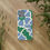 Thumbnail: Retro Blue & Green Flower Phone Case - Biodegradable Herb Aesthetic, Eco Case