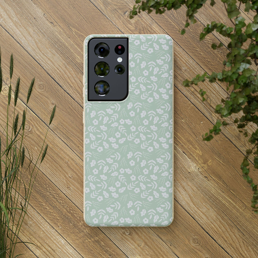 Thumbnail: Floral biodegradable phone case with wireless charging support