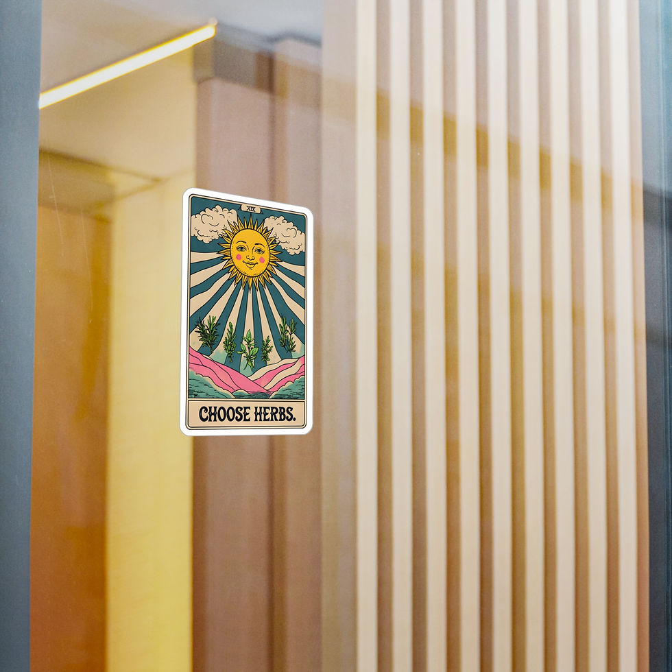 Thumbnail: Choose Herbs Tarot Card Decal- Vinyl Sticker for Herb Lovers