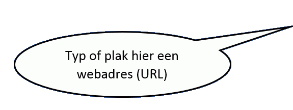 Tekstballon webadres plakken QR-code | Martijn de Winter