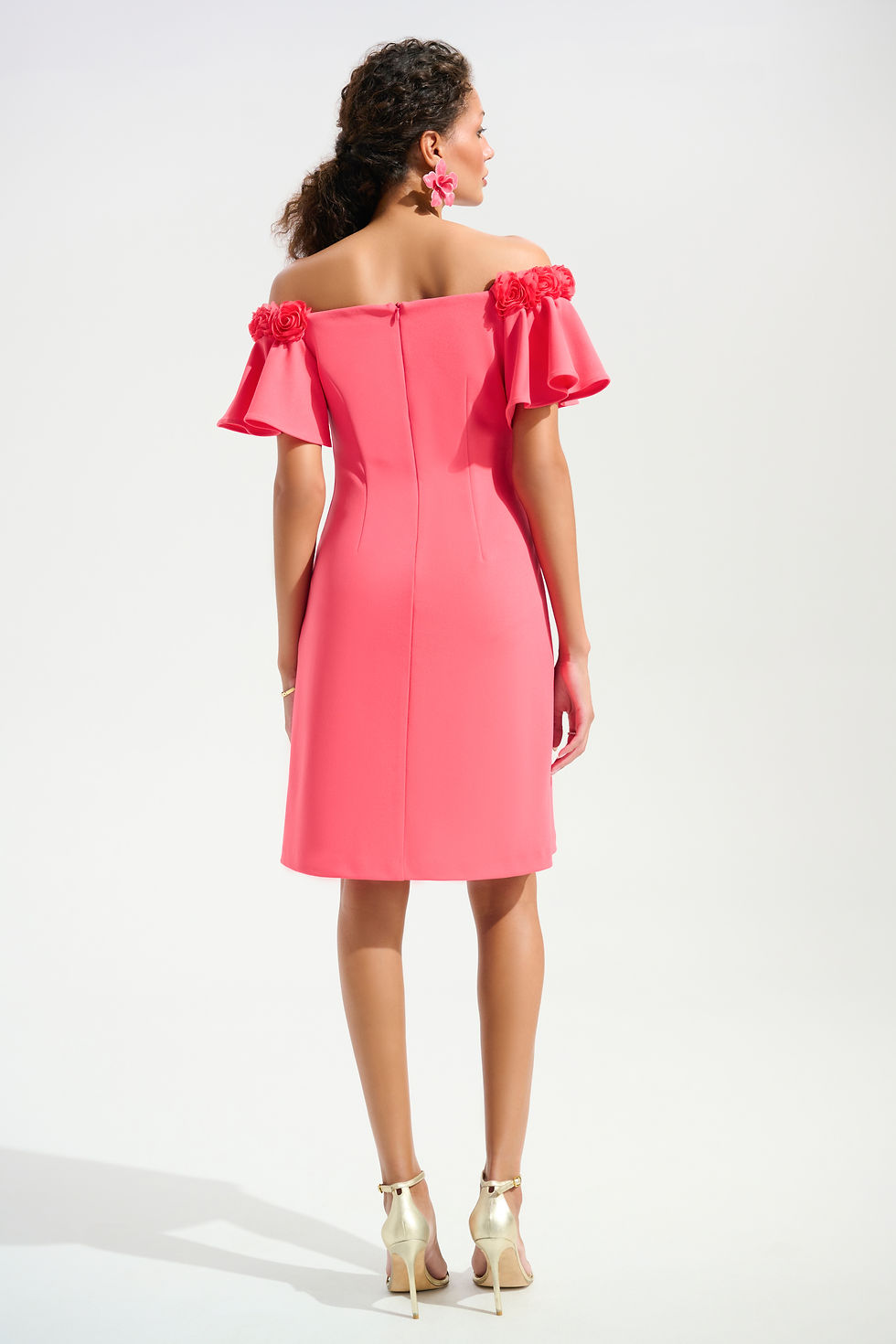 Thumbnail: Off shoulder jurk Joseph Ribkoff Paradise Coral