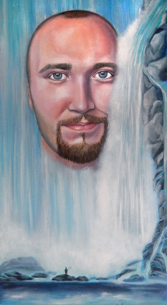 Portrait artist, painting by Pittsburgh Artist Julia Cahill. Commission portrait painting. Portrait painting artist