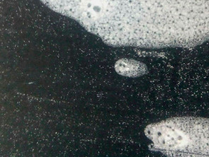 then i looked behind me but there was no-body; or is there?- surfing metal - drawing by Elias Njima