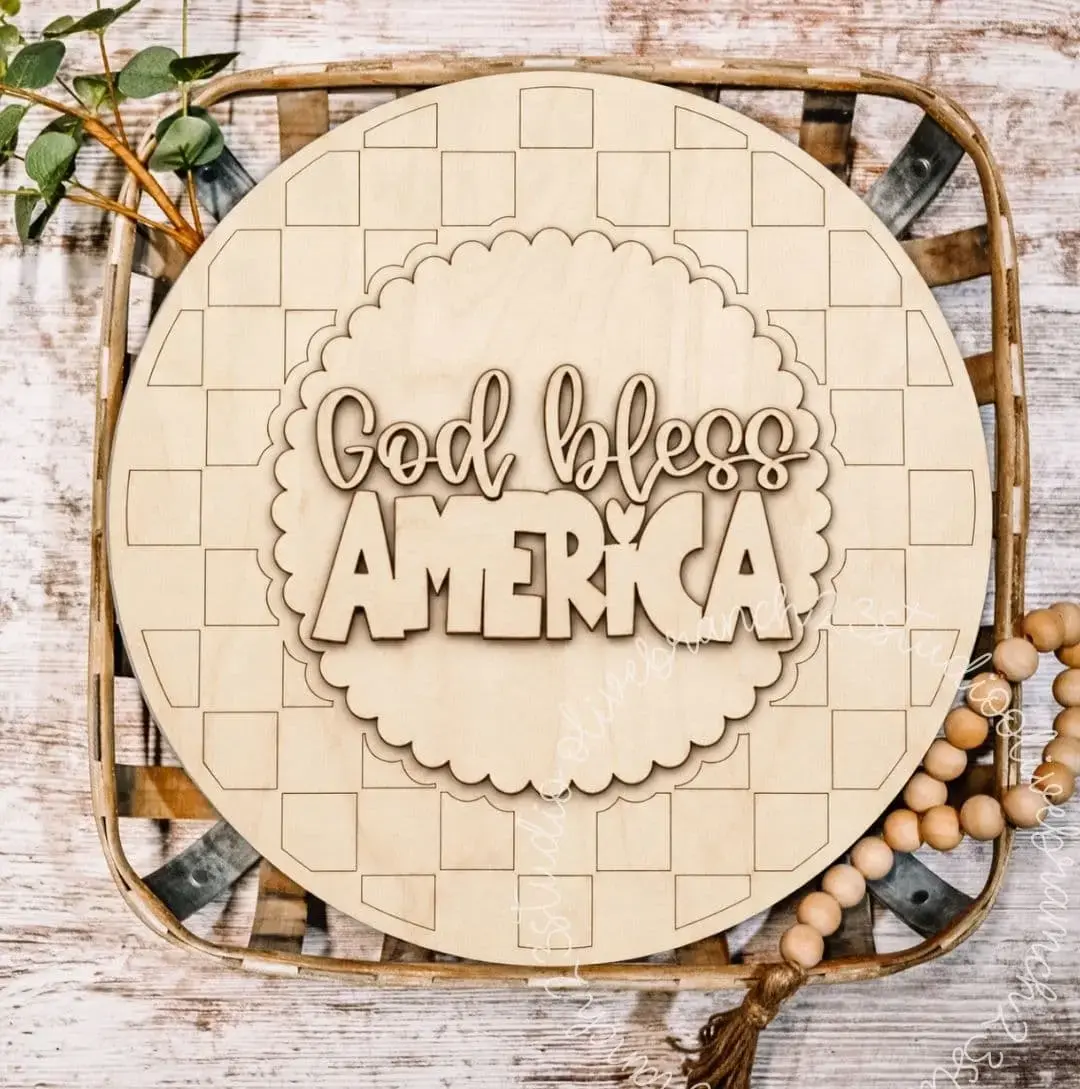 God Bless America DIY Door Hanger