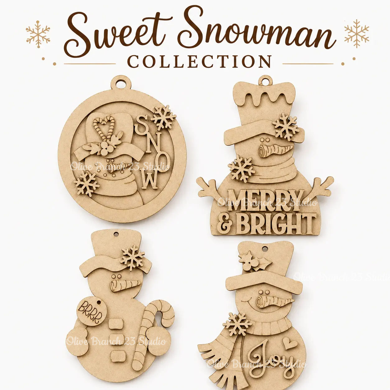 Sweet Snowman Ornament Collection