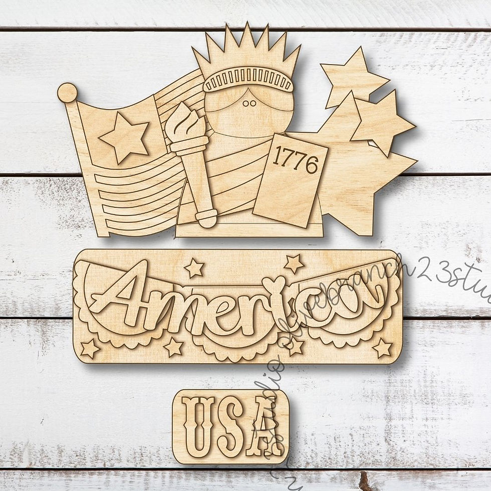 America 1776 Laser Cut MDF Add-On Unpainted