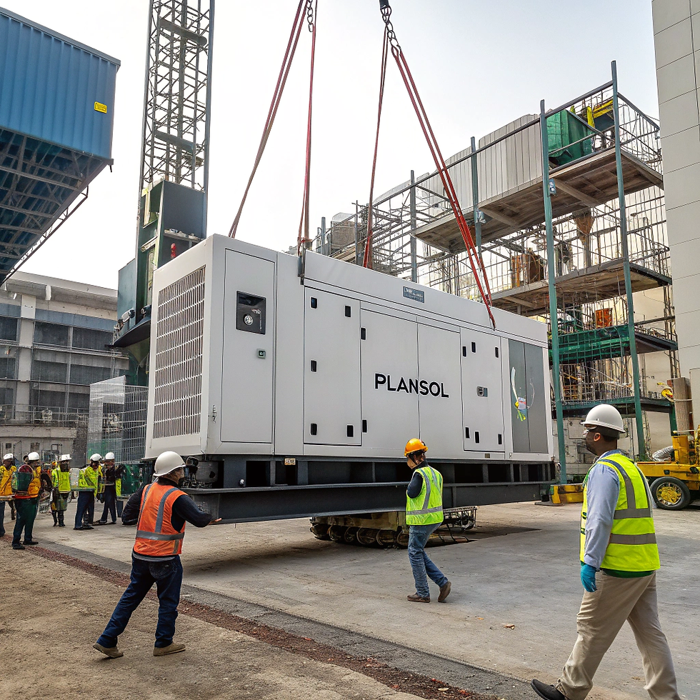 a-large-electric-generator-at-a-construction-site-