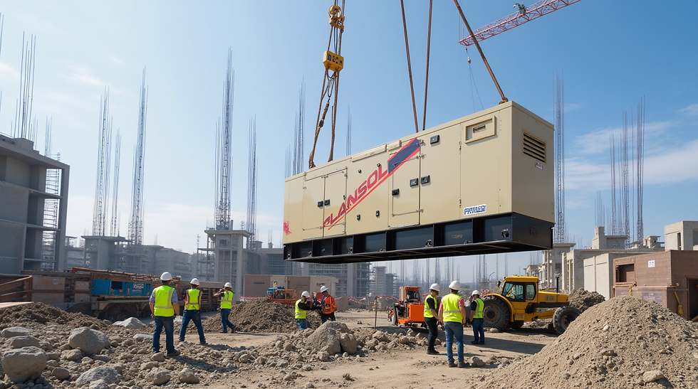 a_large_electric_generator_labeled_plansol_being_lifted_by_a_crane_with_steel_cables_at_a_