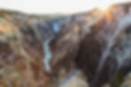 A National Park Service photo of the Lower Falls of the Yellowstone River and the Grand Canyon of the Yellowstone, taken from Artist Point