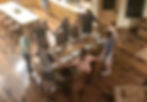 The GodTreks Adventure Club of Judah Christian School praying together at the Big Diamond Ranch