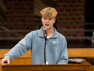 Jack Dalbey speaks at chapel