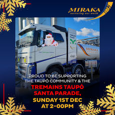 Miraka dual fuel hydrogen milk tanker part of 2024 Taupō Santa Parade