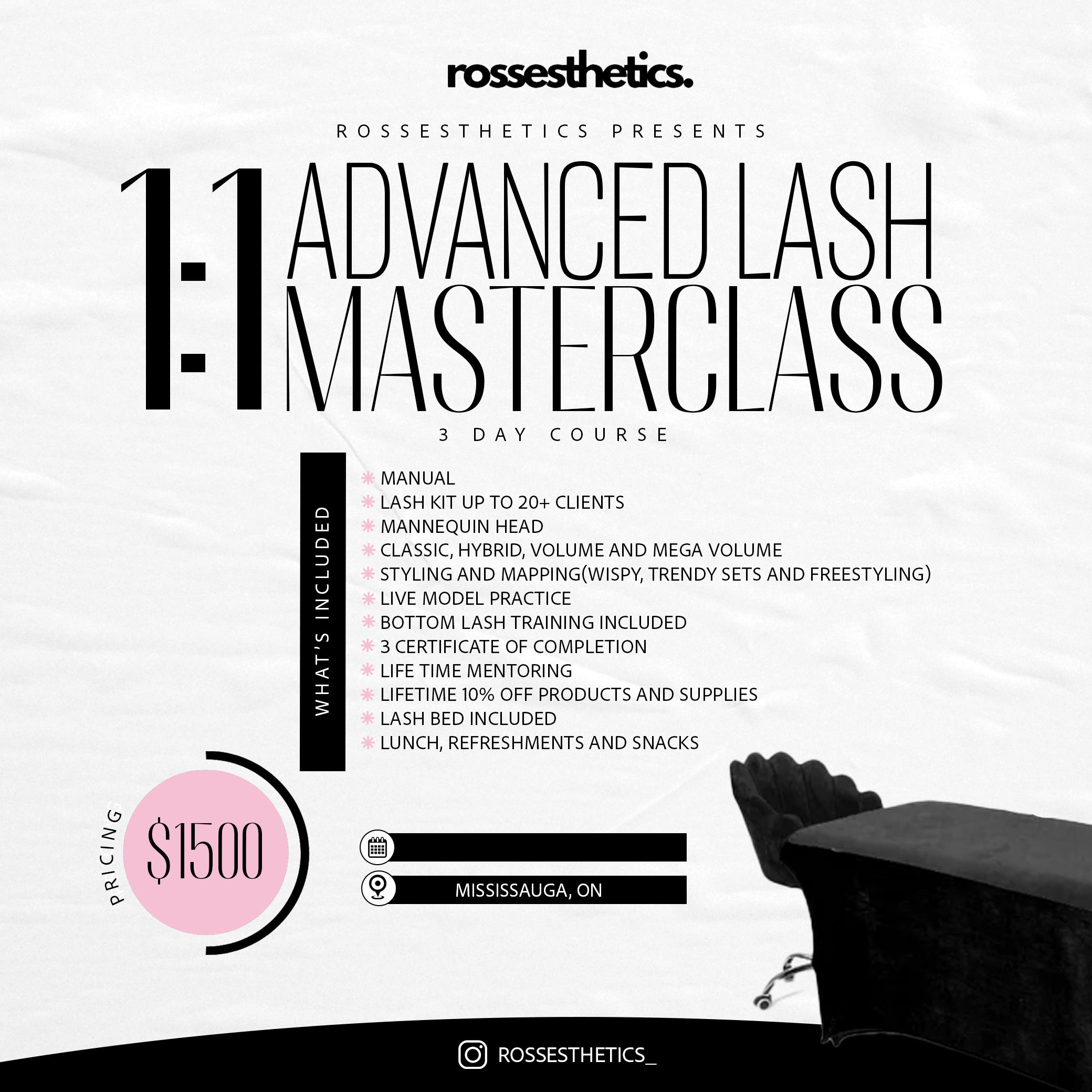 1:1 Advanced Lash Masterclass($1500)