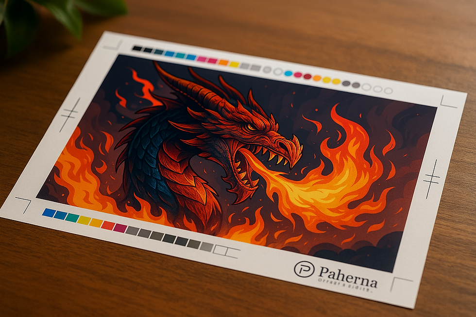 Prueba de color de un dragon