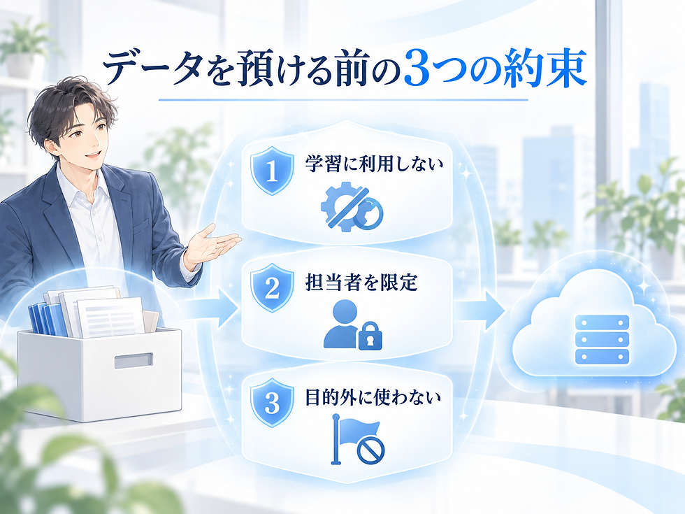 Notion
AIにデータを預ける前の3つの約束