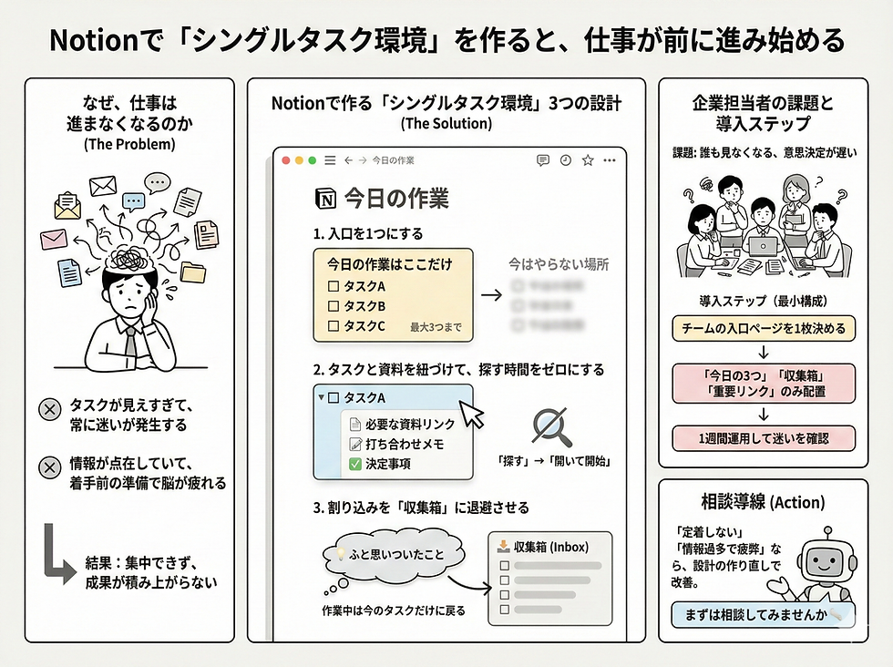 Notionシングルタスク