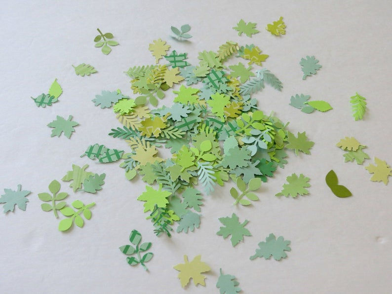 Thumbnail: Leaves Confetti Summer Patterned Paper Discontinued Limited Supply 80pcs. Only 4