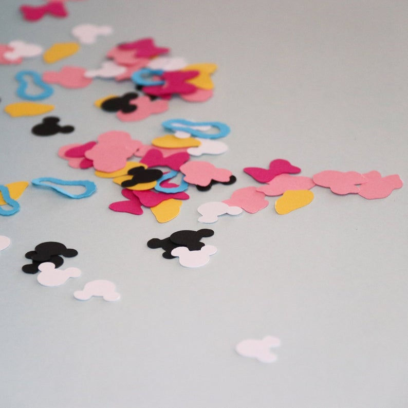 Thumbnail: Minnie Mouse Confetti Party Decor Pearls Bows Shoes Minnie Silhouettes 100 pcs.