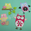 Thumbnail: Owls Wall Decor Flower Owls Wall Decoration Party Decor Childrens Room 4pcs
