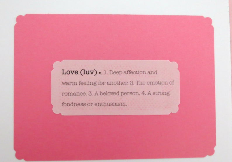Thumbnail: L-O-V-E Valentine Card with Sweetheart Confetti OOAK