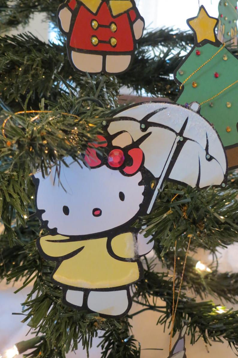 Thumbnail: Hello Kitty Raincoat & Umbrella Hanging Ornament