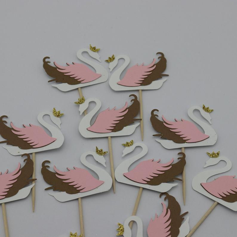 Thumbnail: Swan Princess Garland Swan Party Baby Shower, 1st Birthday Swan Party 3ft. long