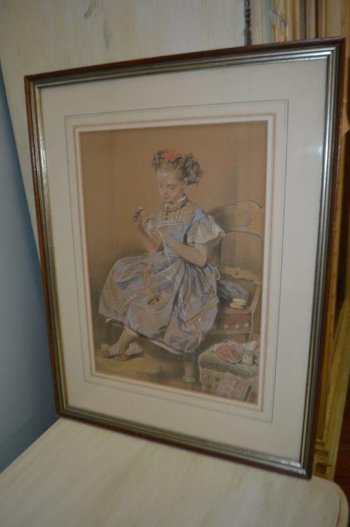 Chraming pastel drawing by Anne-Marie Crozier, circa 1875.