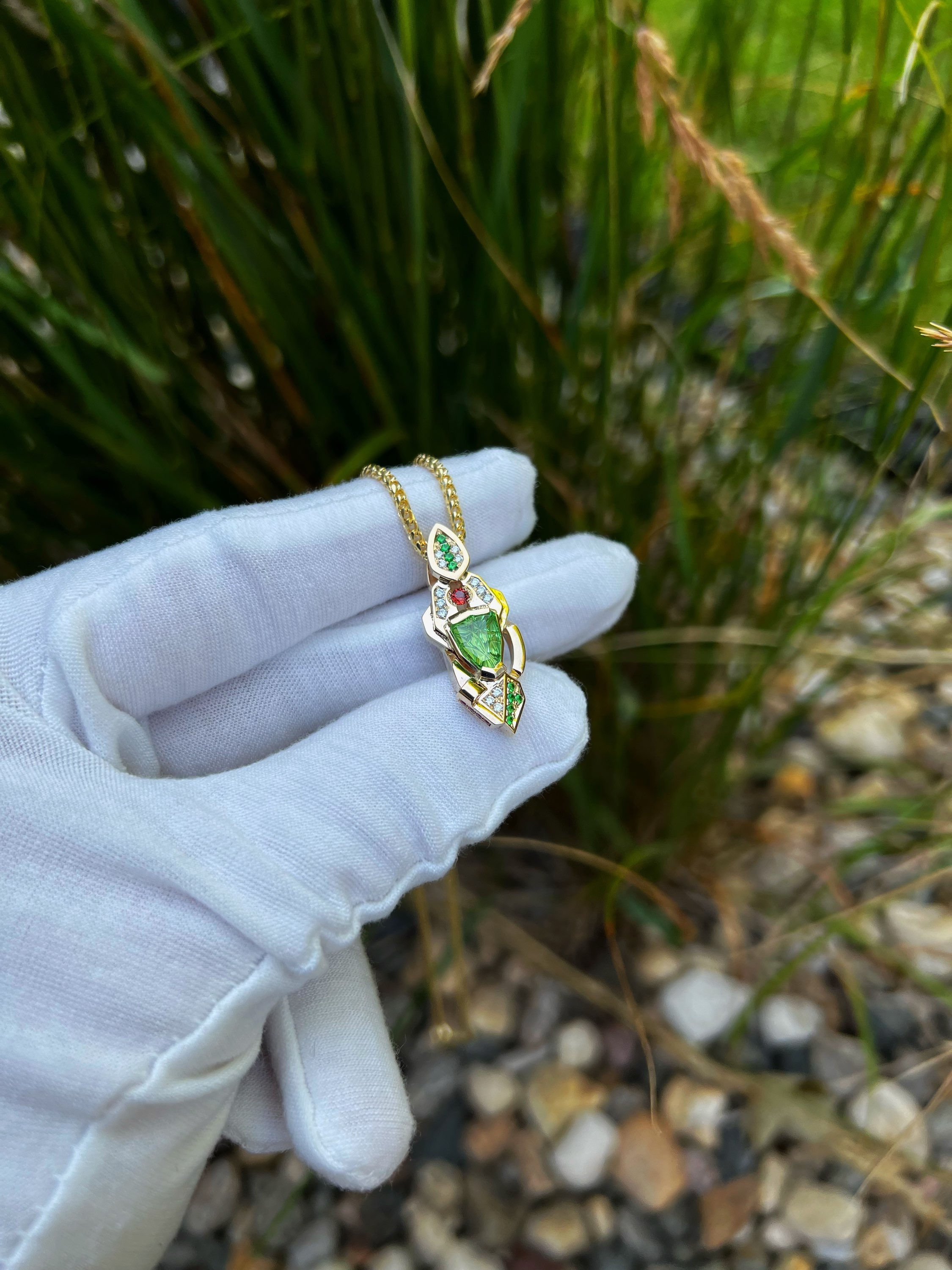 Custom Tsavorite Pendant 