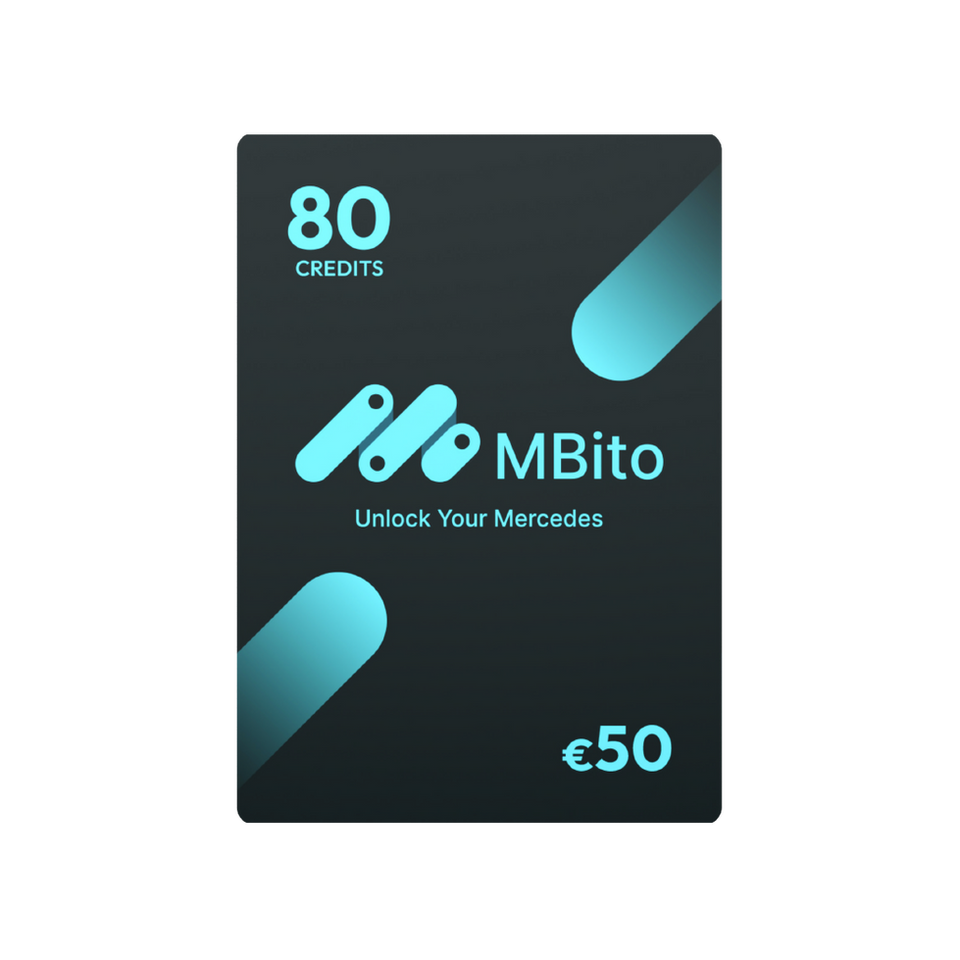MBito gift card with 80 coding credits front view