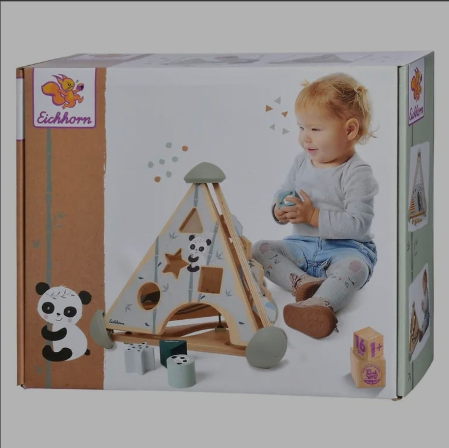 Eichhorn Wooden Pyramid Activity Center – Multifunctional Educational Learning