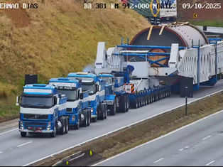 Uma enorme carga passará pelo sul de Minas entre os dias 9 e 20 de outubro