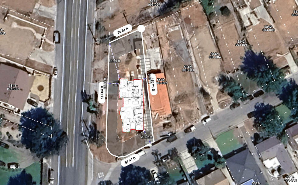 Altadena rebuild lot showing how a plan fits on your lot with online lot fit tool