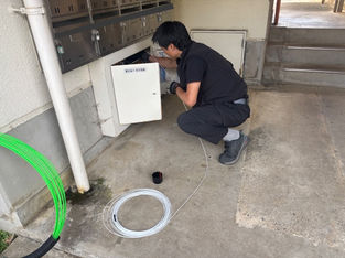 光ファイバーケーブルでのローカルネットワーク接続